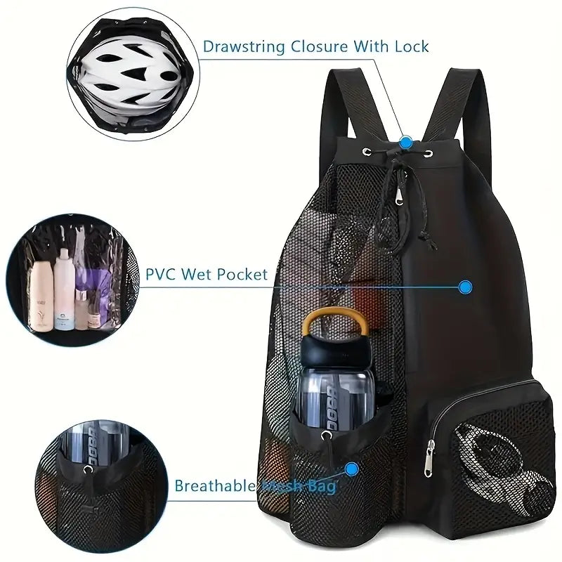 Mesh Drawstring Backpack