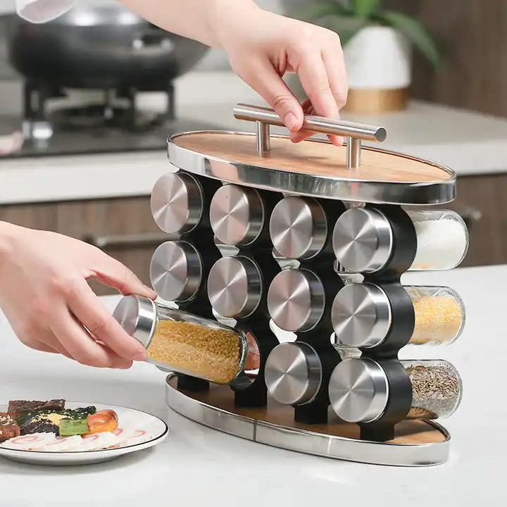 Spice Rack with Jars