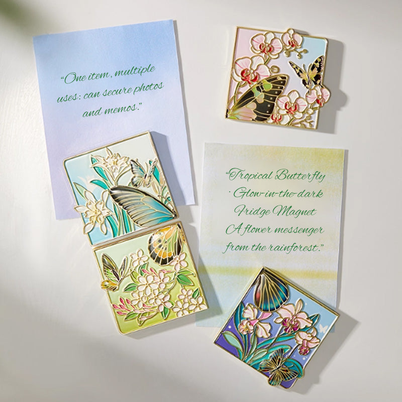 Glowing Butterfly Fridge Magnet