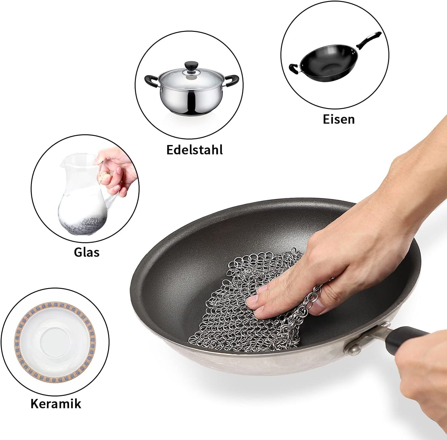 Stainless Steel Chain Scrubber (12.5 CM x 12.5 Cm)