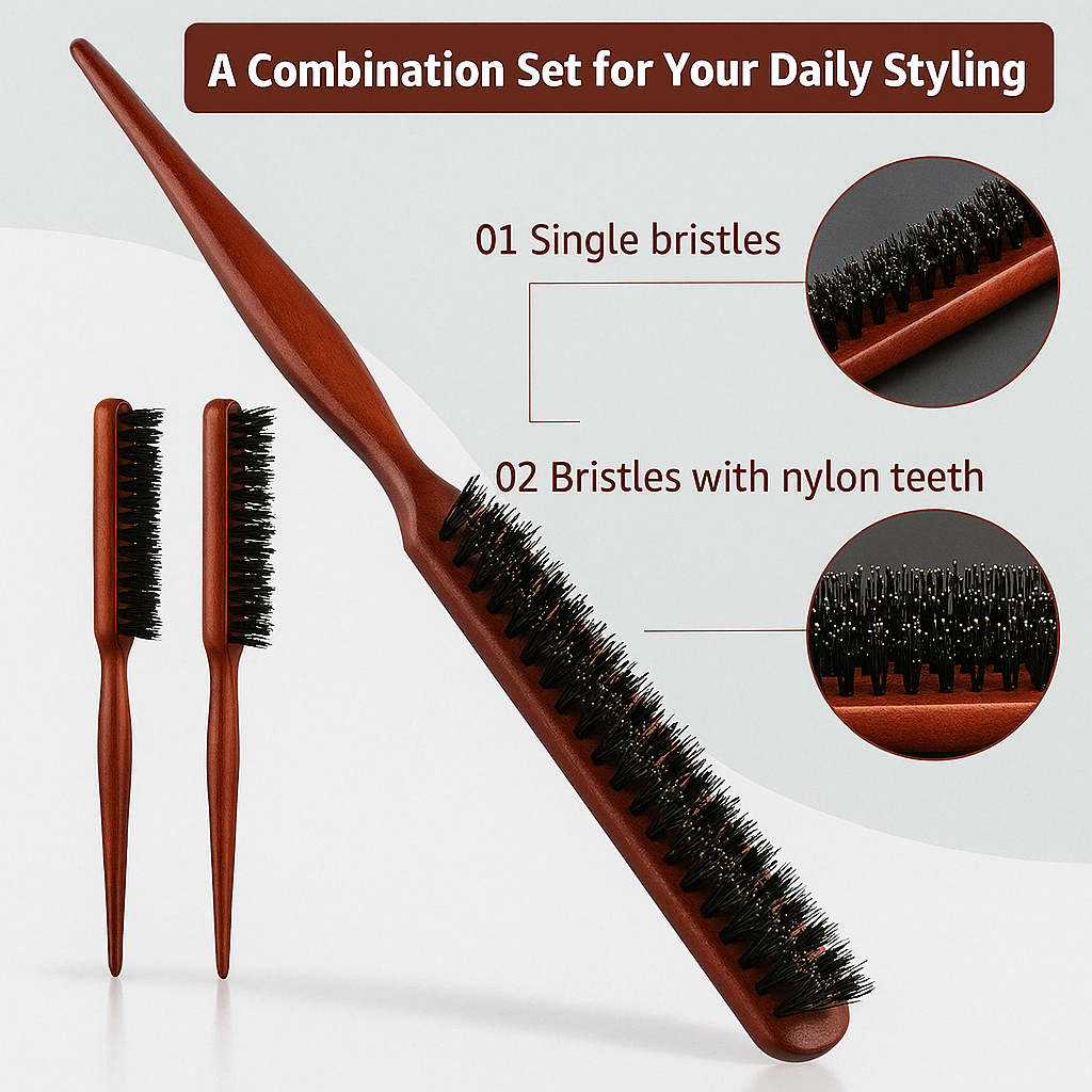 Brown Bristle Volume Comb