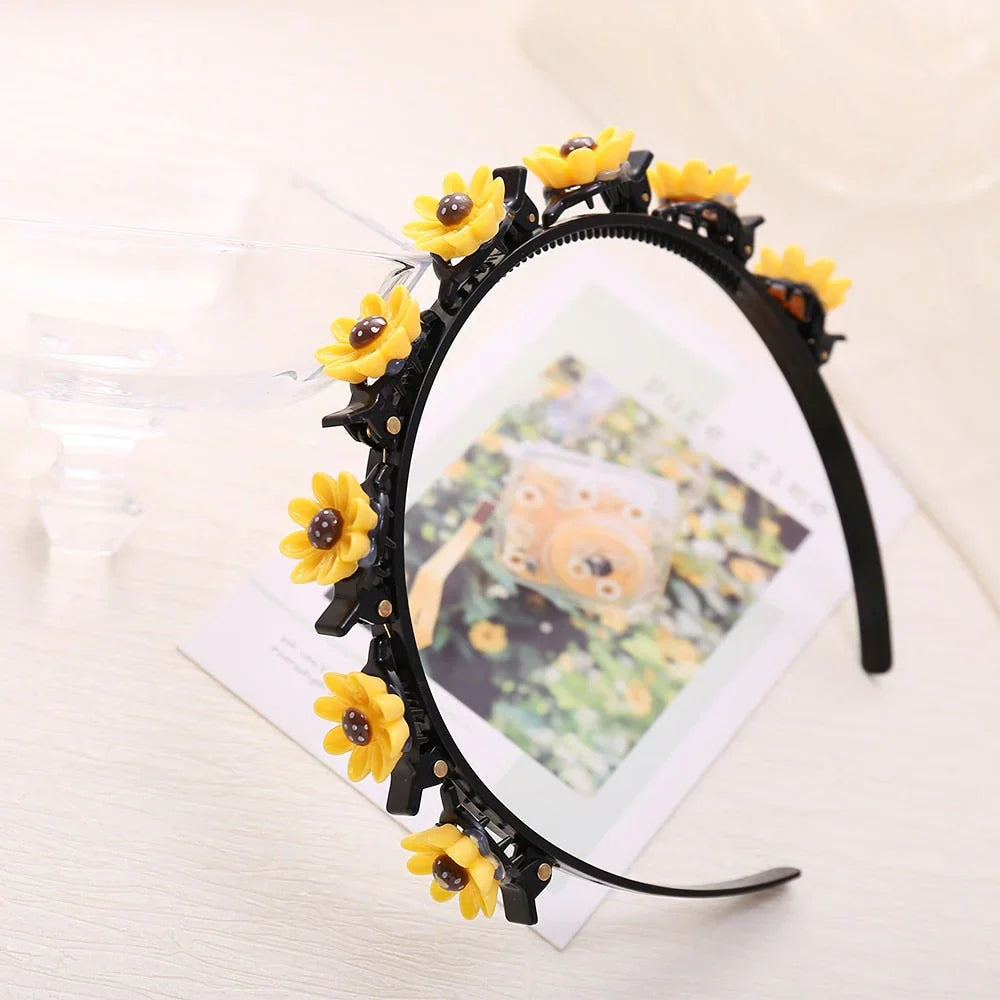 Flower Hairband with Clips