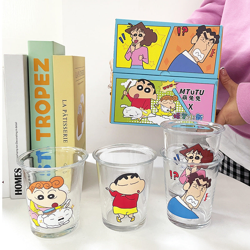 Shinchan Family Glass