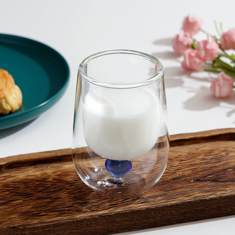 Mini Heart Double Layer Glass