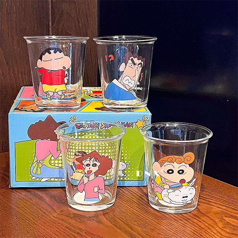 Shinchan Family Glass