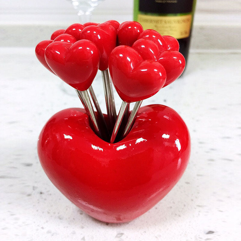Heart shaped Fruit Fork