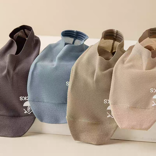 Summer Cool Comfort Socks: Breathable Mesh, Non-Slip Grip