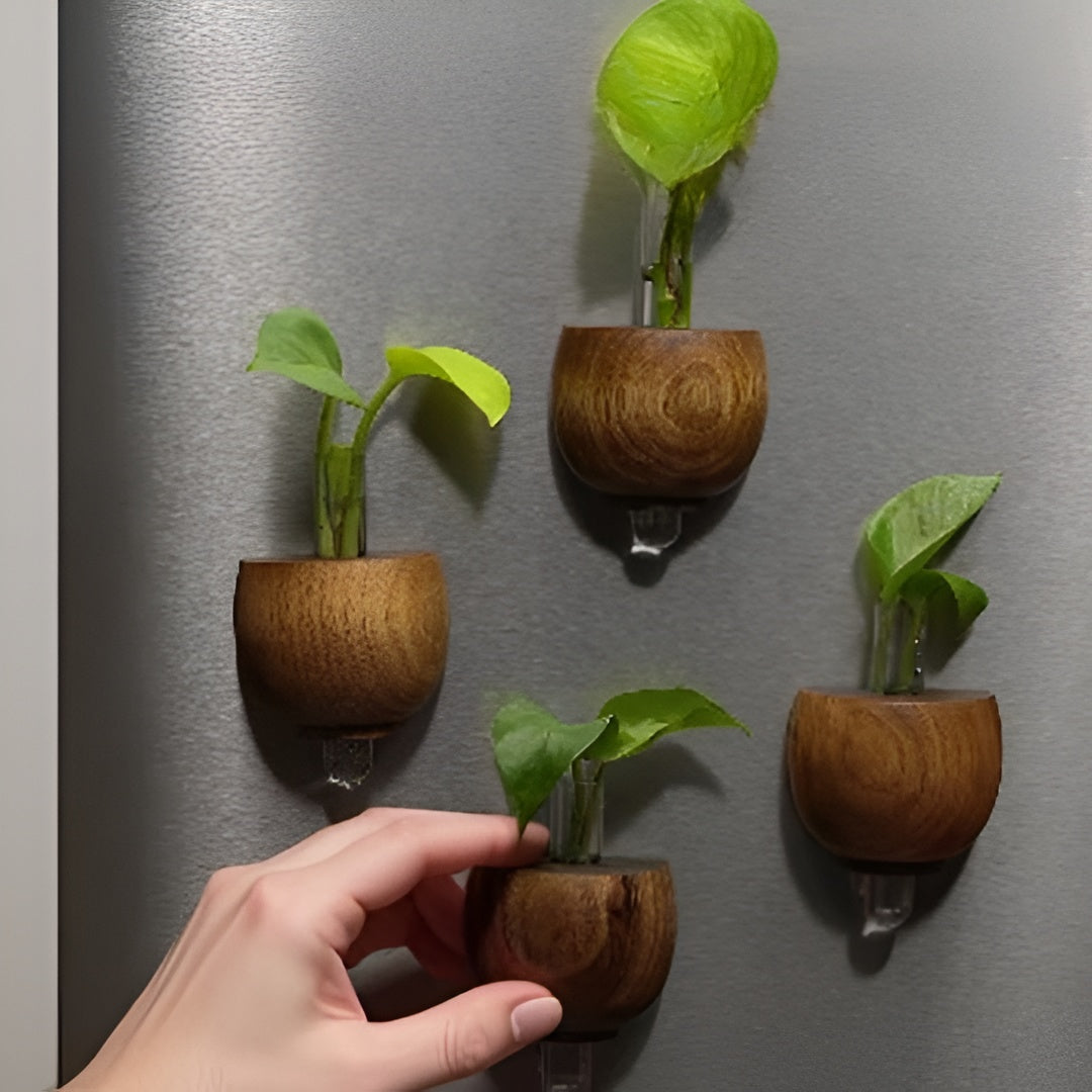 Magnetic Wooden Pots