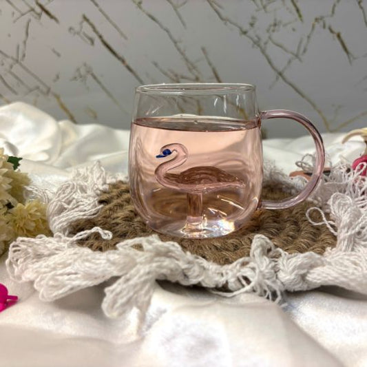 Flamingo Glass Mug