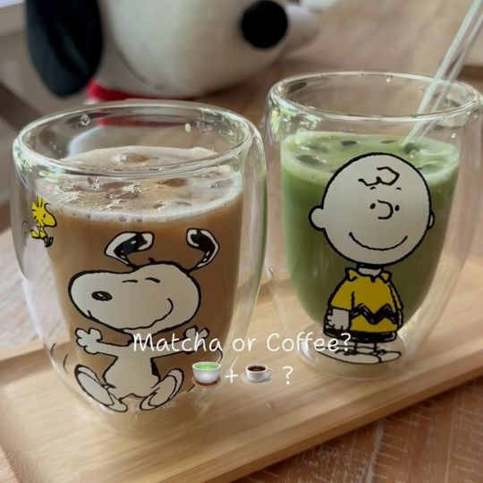 Snoopy & Charlie Double-Wall Glass
