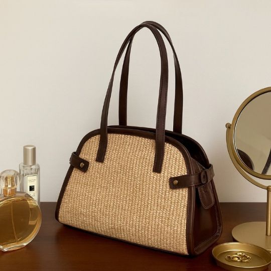 Raffia Bowling Bag
