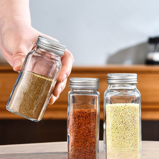 Glass Spice Jars with Lid