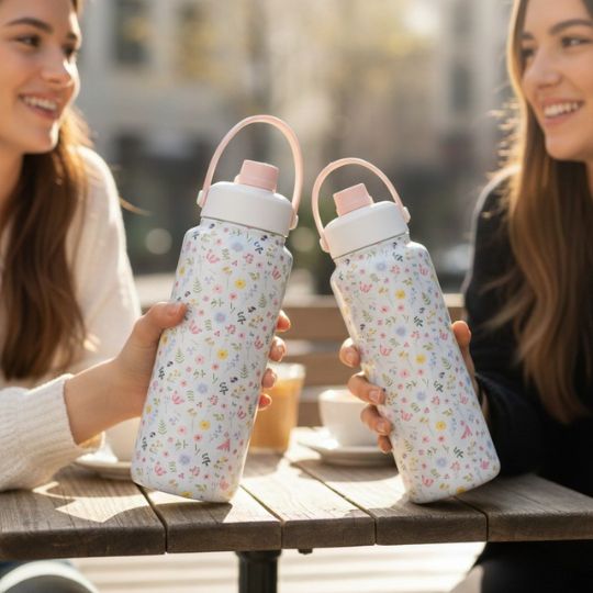 Floral Insulated Water Bottle