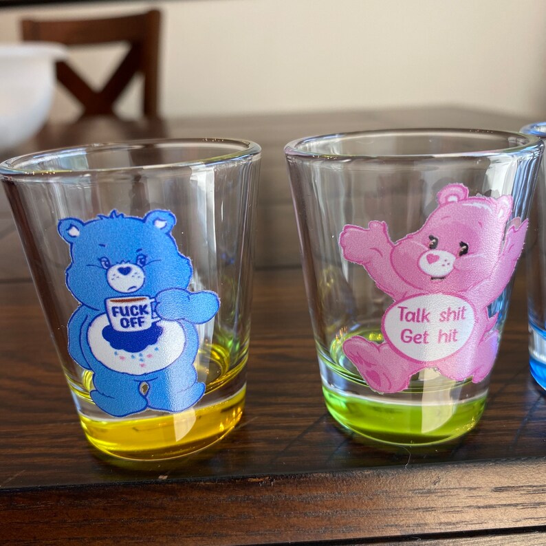 Swear Bear Shots Glasses