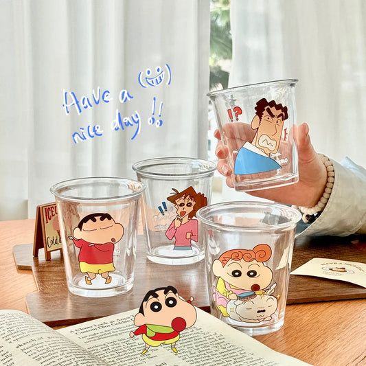Shinchan Family Glass