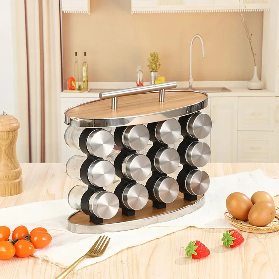 Spice Rack with Jars