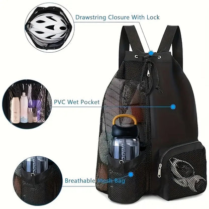 Mesh Drawstring Backpack