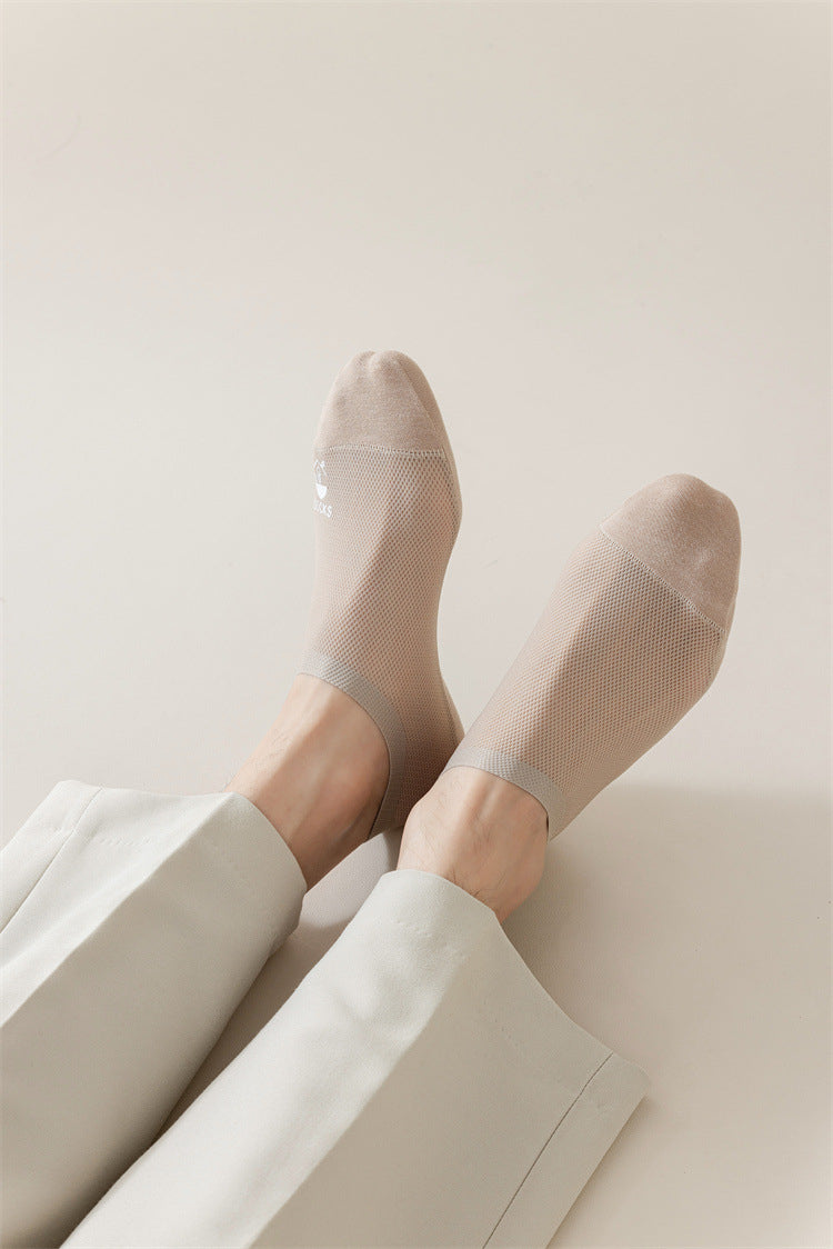 Summer Cool Comfort Socks: Breathable Mesh, Non-Slip Grip