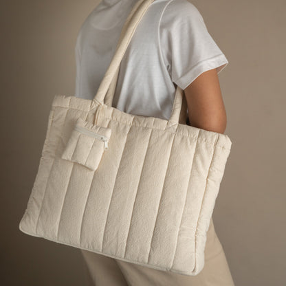 Crinkle Stripe Tote Bag