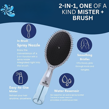 2 in 1 Hair Brush with Spray