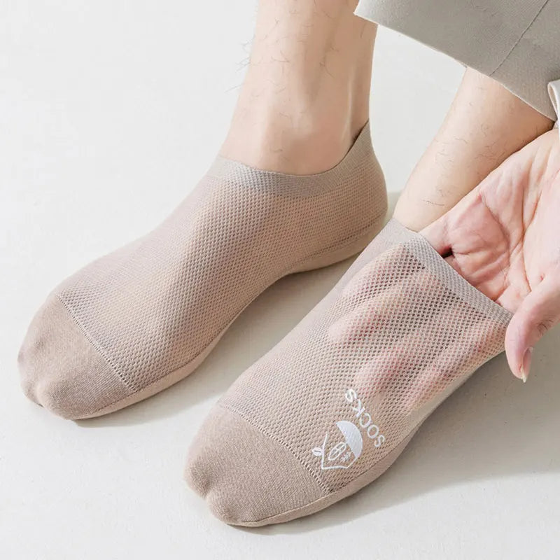 Summer Cool Comfort Socks: Breathable Mesh, Non-Slip Grip