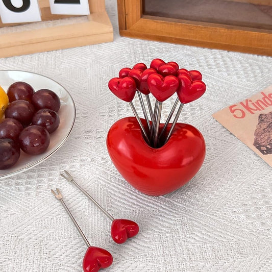 Heart shaped Fruit Fork