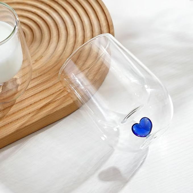 Mini Heart Double Layer Glass