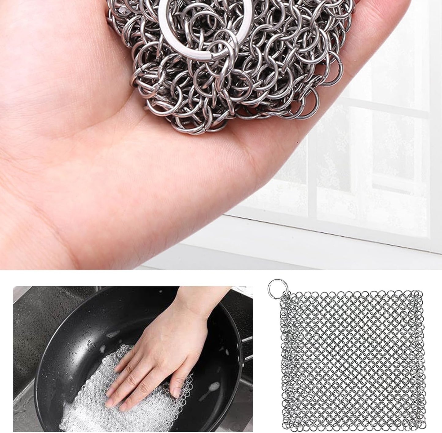 Stainless Steel Chain Scrubber (12.5 CM x 12.5 Cm)