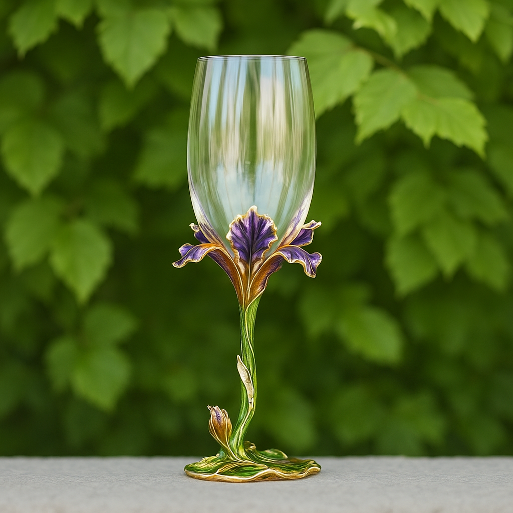 Flower Metal Champagne Glass