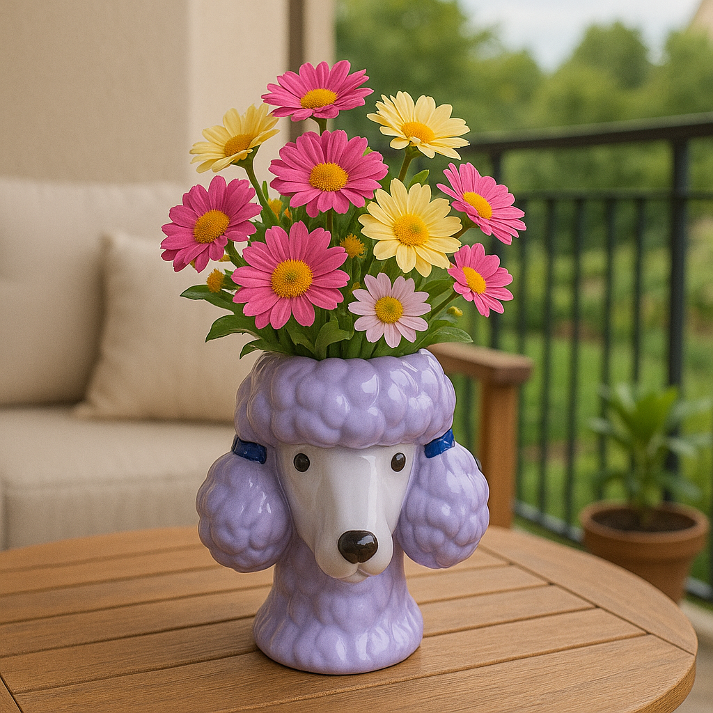 Poodle Flower Vase