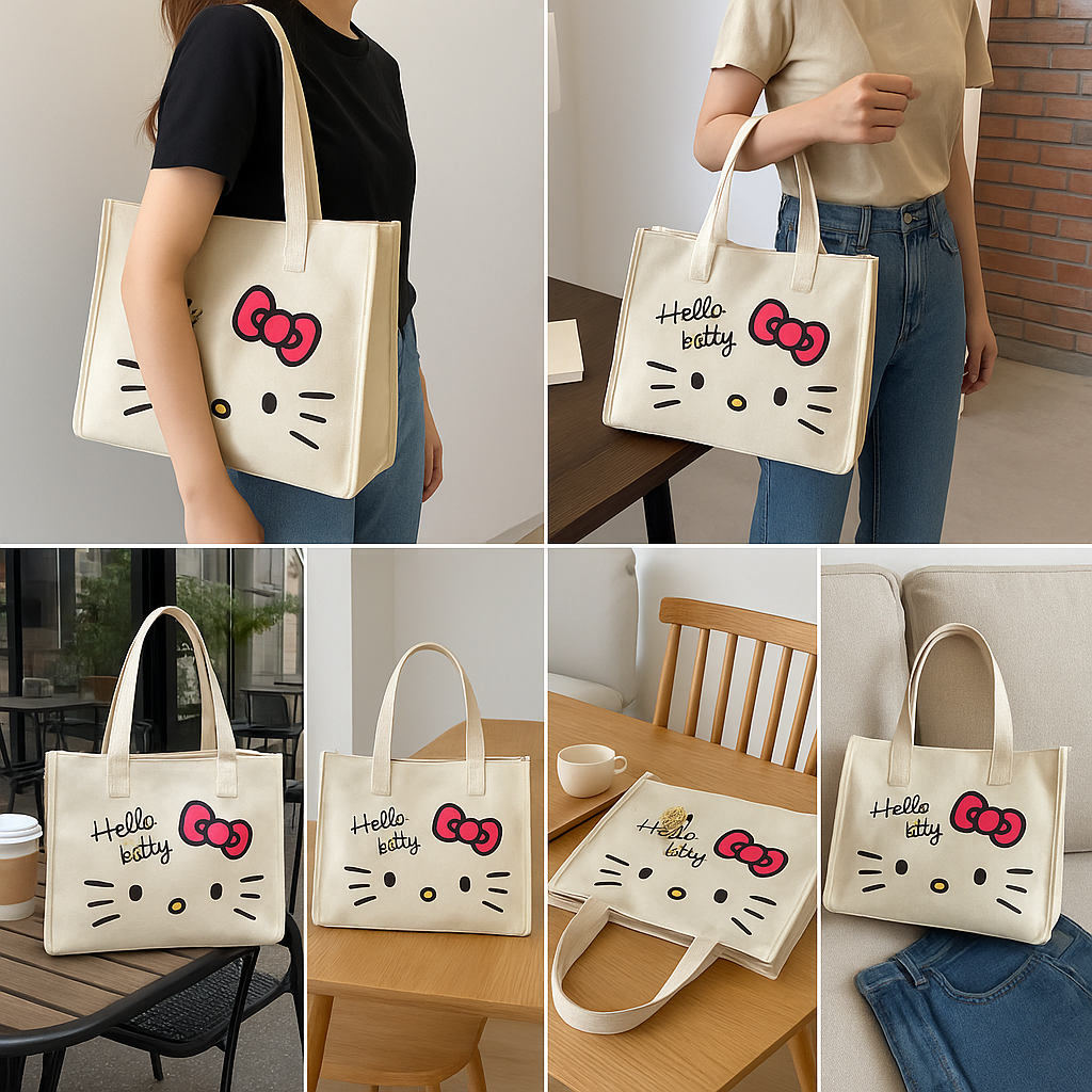 Kitty Canvass Totebag