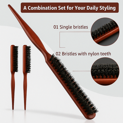 Brown Bristle Volume Comb