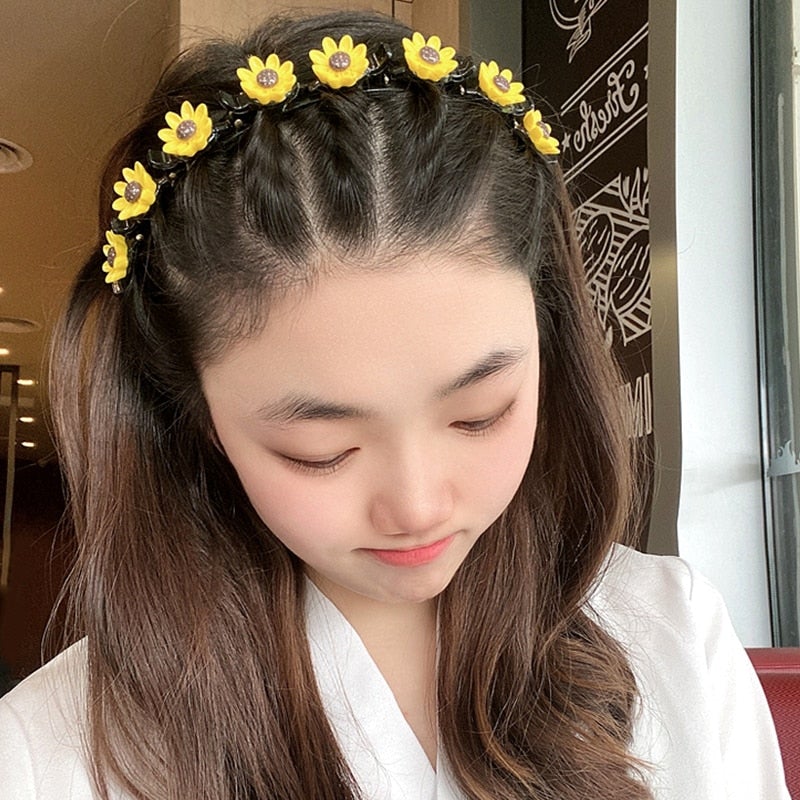 Flower Hairband with Clips