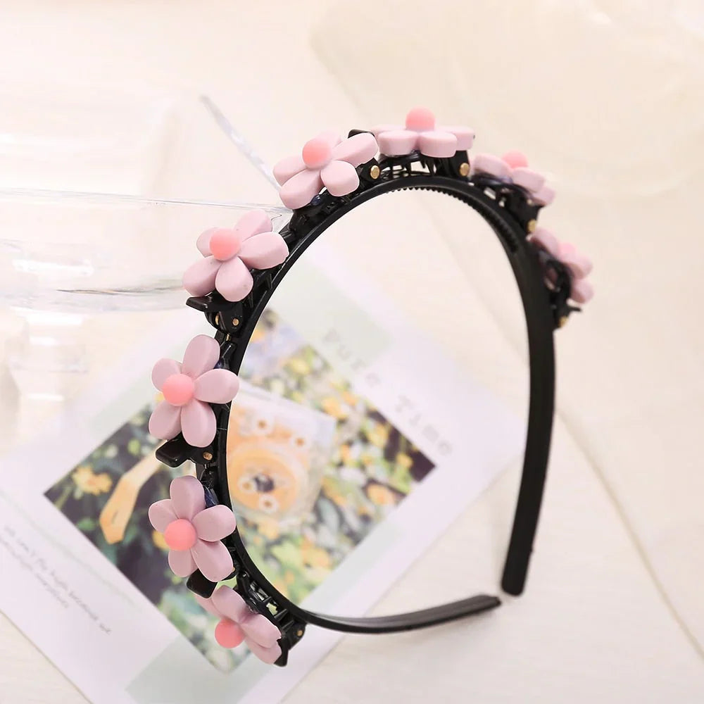 Flower Hairband with Clips