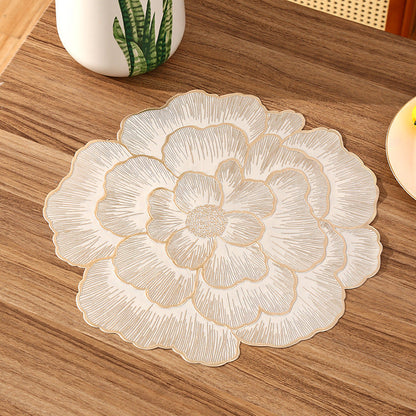 Luxury Golden Floral Mat