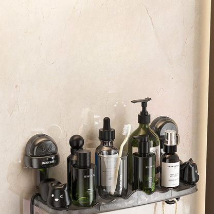 Wall Mounted Rack With Hooks