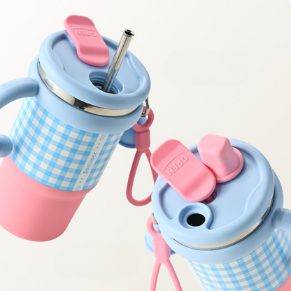 Checkered Steel Tumbler