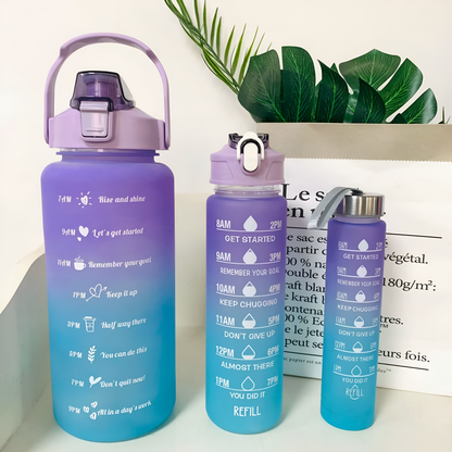 3 in 1 Motivational Bottle Set