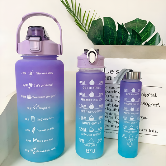 3 in 1 Motivational Bottle Set