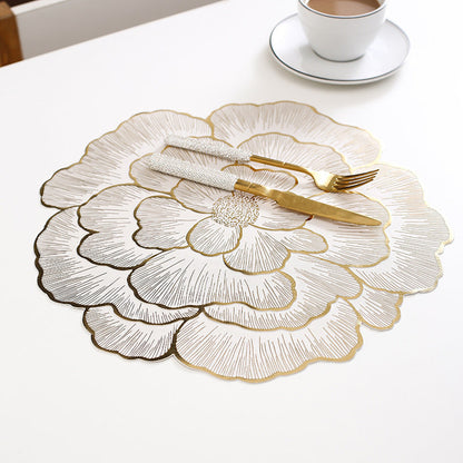 Luxury Golden Floral Mat