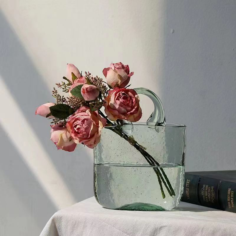 Glass Handbag Flower Vase