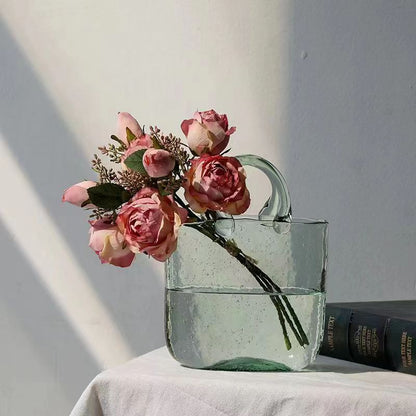 Glass Handbag Flower Vase