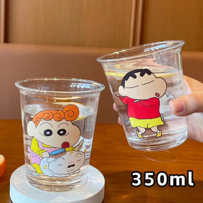 Shinchan Family Glass