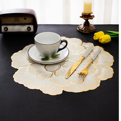 Luxury Golden Floral Mat