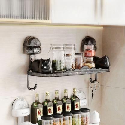 Wall Mounted Rack With Hooks