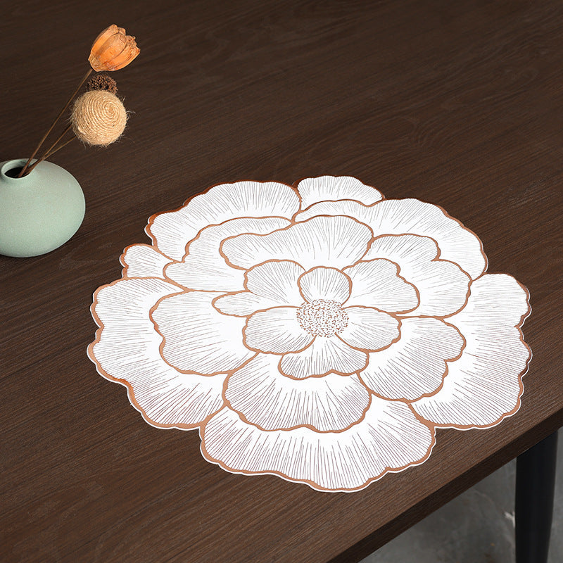 Luxury Golden Floral Mat