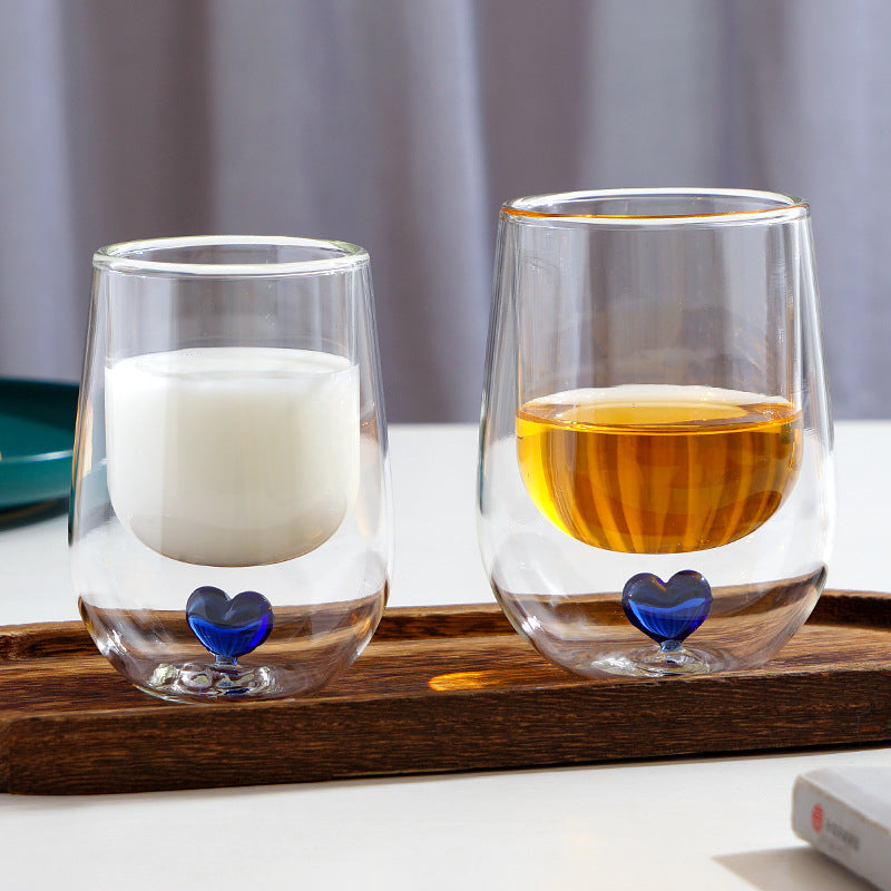 Mini Heart Double Layer Glass