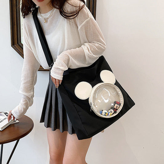 Cute Mickey Tote Bag (Black & White)