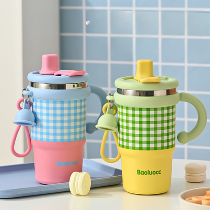 Checkered Steel Tumbler