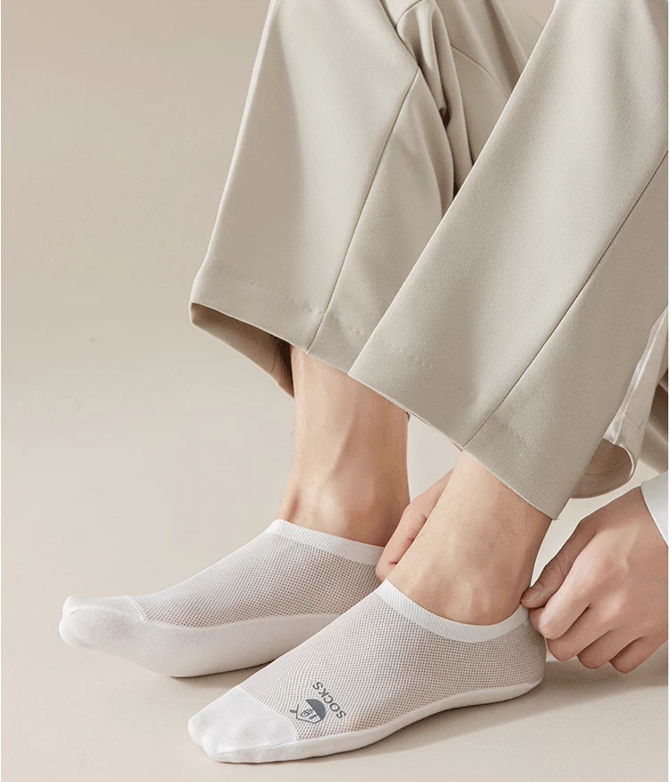 Summer Cool Comfort Socks: Breathable Mesh, Non-Slip Grip